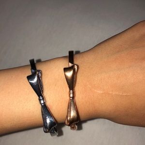 KATE SPADE Bow bracelets ROSE GOLD AND SILVER